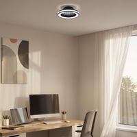 Stropný LED ventilátor BRILONER so svetlom, diaľkovým ovládaním, tichým DC motorom, 5 rýchlosťami, CCT, stmievateľný, 38 cm, čierny 9