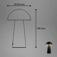 BRILONER LED stolna mini svjetiljka s upravljanjem na dodir, prigušiva, IP44, na baterije, za vanjsku upotrebu, noćna svjetiljka za čitanje, crna, 12x19,5 cm 8