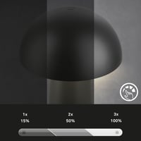 BRILONER LED stolna mini svjetiljka s upravljanjem na dodir, prigušiva, IP44, na baterije, za vanjsku upotrebu, noćna svjetiljka za čitanje, crna, 12x19,5 cm 6