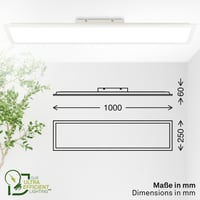 Plafonieră LED tip panou BRILONER, 100x25x6 cm, 13,8W, 2900 lm, lumină albă neutră, design plat, iluminare indirectă, sufragerie, bucătărie 7