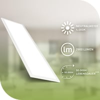 Plafonieră LED tip panou BRILONER, 100x25x6 cm, 13,8W, 2900 lm, lumină albă neutră, design plat, iluminare indirectă, sufragerie, bucătărie 2