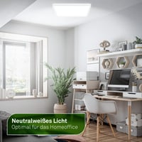 Plafoniere LED BRILONER 42x42x3 cm Alb, 14,2W 3000lm CCT Lumină Albă Reglabilă, Iluminat Indirect Plat pentru Sufragerie și Hol 3