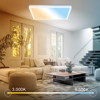 Plafoniere LED BRILONER 42x42x3 cm Alb, 14,2W 3000lm CCT Lumină Albă Reglabilă, Iluminat Indirect Plat pentru Sufragerie și Hol 6