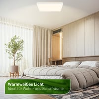 Plafoniere LED BRILONER 42x42x3 cm Alb, 14,2W 3000lm CCT Lumină Albă Reglabilă, Iluminat Indirect Plat pentru Sufragerie și Hol 4