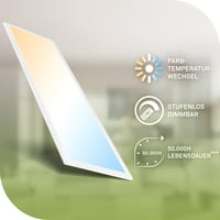 Stropné LED svietidlo BRILONER, biele, 12,6 W, 2860 lm, stmievateľné s diaľkovým ovládaním, od teplej bielej po studenú bielu, 100 x 25 x 6 cm 2