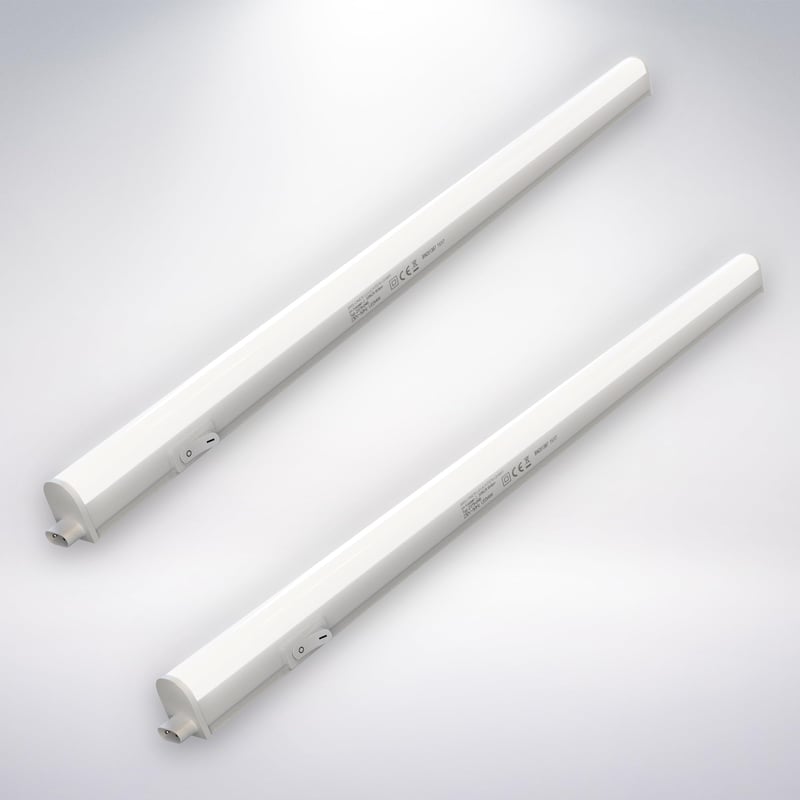 BRILONER LED set traka s 2 prekidača, 58,5 cm, neutralno bijelo svjetlo, 800 lm, rasvjeta ispod kuhinjskih ormarića, s kabelom, bijela