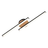 LED stropné svietidlo Briloner Leuchten, 2 žiarovky, 12 W, 960 lúmenov, 3000 K, drevo-čierna, 560x120x37 mm 1
