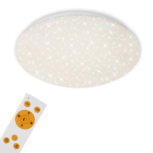 Plafonieră LED Briloner Leuchten cu telecomandă, dimabilă, temperatură de culoare reglabilă, 2200 lumeni, 18W, diametru 39 cm, alb