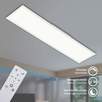 Stropné LED svietidlo Briloner Leuchten Ultra-Slim RGB CCT, obdĺžnikové (119,5 x 29,5 cm), biele, nastaviteľná teplota farieb (300 7