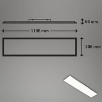 Stropné LED svietidlo Briloner Leuchten Ultra-Slim RGB CCT, obdĺžnikové (119,5 x 29,5 cm), biele, nastaviteľná teplota farieb (300 8