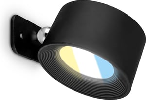 Briloner magnetska zidna svjetiljka na baterije, prigušiva, CCT, 360° - crna
