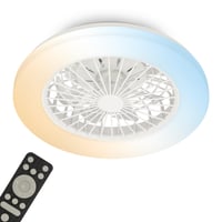 Stropný ventilátor so svietidlom BRILONER CCT, 5 rýchlostí, diaľkové ovládanie, stmievač, časovač, biely 48,5x14,5 cm 1