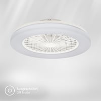 Stropný ventilátor so svietidlom BRILONER CCT, 5 rýchlostí, diaľkové ovládanie, stmievač, časovač, biely 48,5x14,5 cm 5