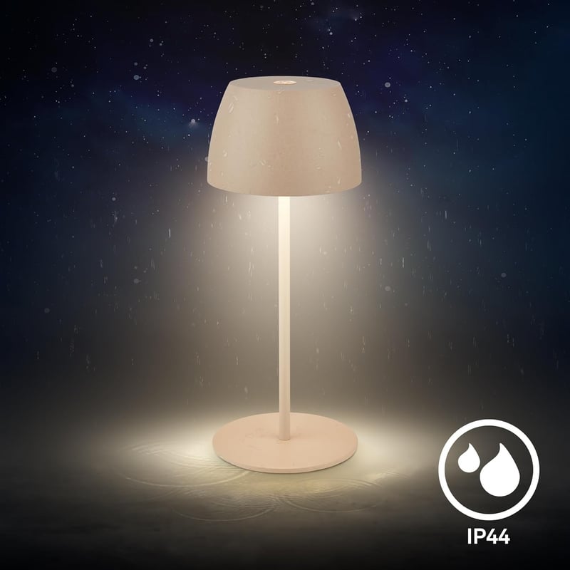 BRILONER Mini LED Asztali Lámpa Érintésvezérelt Dimmer USB-C Akkumulátor Bézs - 20 cm, Beige