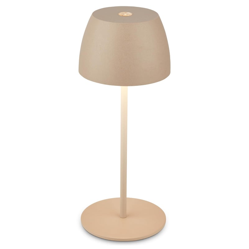 Mini LED stolová lampa BRILONER, dotyková, plynule stmievateľná, USB-C, 8x20 cm - béžová