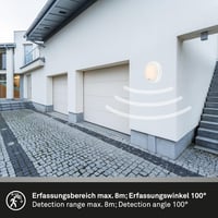 BRILONER Mozgásérzékelős Kültéri Fali Lámpa Akkumulátoros 700 lm Meleg Fehér - White 6