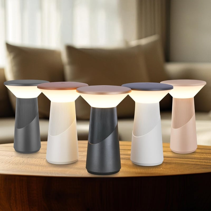 BRILONER Pilia LED asztali lámpa vezeték nélküli IP44 érintésvezérléssel szürke - Light Grey-coffee