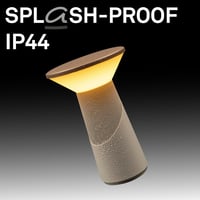 BRILONER Pilia LED asztali lámpa vezeték nélküli IP44 érintésvezérléssel szürke - Light Grey-coffee 6