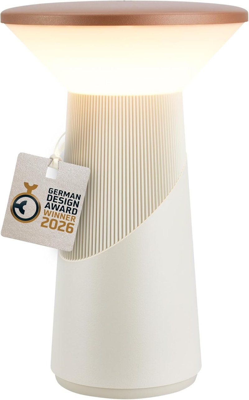 BRILONER Pilia LED asztali lámpa vezeték nélküli IP44 érintésvezérléssel szürke - Light Grey-coffee