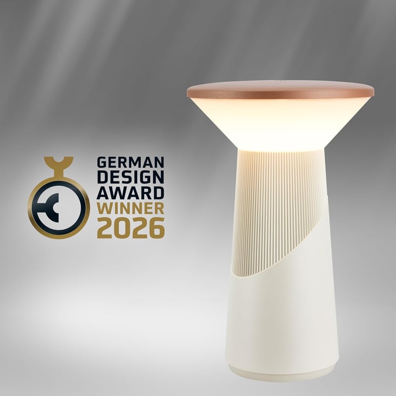 BRILONER Pilia LED asztali lámpa vezeték nélküli IP44 érintésvezérléssel szürke - Light Grey-coffee