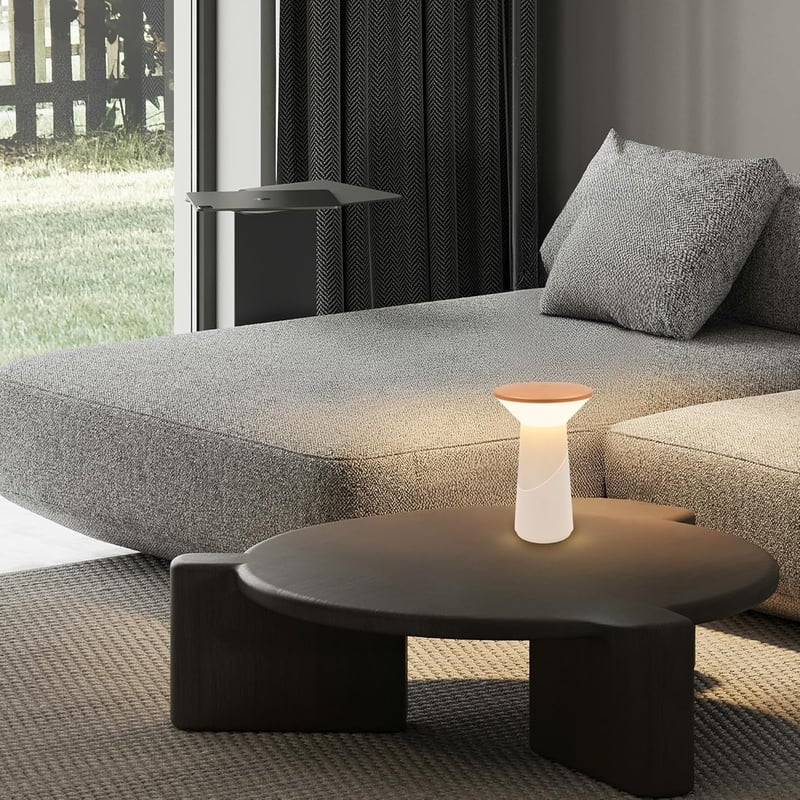 BRILONER Pilia LED asztali lámpa vezeték nélküli IP44 érintésvezérléssel szürke - Light Grey-coffee