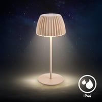 BRILONER Riffle Mini LED asztali lámpa, vezeték nélküli, érintésvezérlés, akkumulátoros, bézs - 20 cm, Beige, Mini table lamp 10