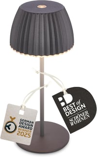 BRILONER Riffle Mini LED asztali lámpa, vezeték nélküli, érintésvezérlés, akkumulátoros, antracit 1