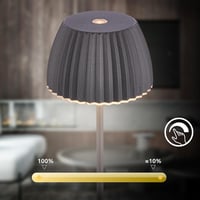 BRILONER Riffle Mini LED asztali lámpa, vezeték nélküli, érintésvezérlés, akkumulátoros, antracit 9