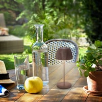 BRILONER Riffle Mini LED asztali lámpa, vezeték nélküli, IP44, érintésvezérlés, homokbarna 6