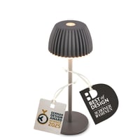 Lampă de masă LED BRILONER Riffle Nano, fără fir, IP44, variator tactil, baterie înlocuibilă, lampă de noptieră, 6x15,5 cm, antracit 1