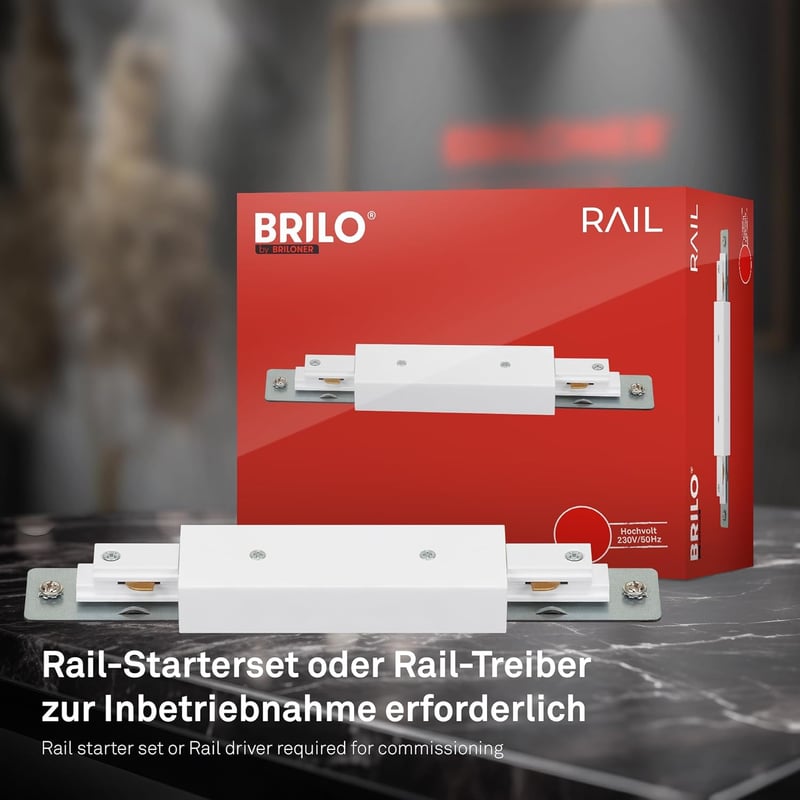 BRILONER Sínrendszer Bővítőkészlet 2x GU10 Fehér 0,75m