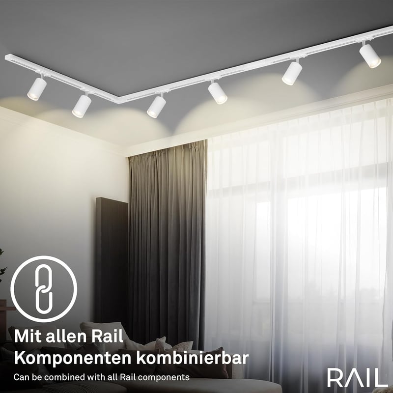 BRILONER Sínrendszer Bővítőkészlet 2x GU10 Fehér 0,75m