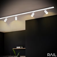 BRILONER Set za šinski sustav rasvjete, 4x GU10 reflektorska žarulja, zakretna, proširiva, stropna svjetiljka, šinska rasvjeta, 1,5 m, bijela 3