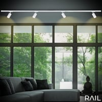 BRILONER Set za šinski sustav rasvjete, 4x GU10 reflektorska žarulja, zakretna, proširiva, stropna svjetiljka, šinska rasvjeta, 1,5 m, bijela 4