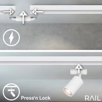 BRILONER Set tračnog sustava rasvjete, 4x LED reflektor, zakretni, stropna svjetiljka, reflektor, 1,5 m, bijeli 7