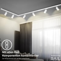 BRILONER Set za šinski sustav rasvjete, 4x GU10 reflektorska žarulja, zakretna, proširiva, stropna svjetiljka, šinska rasvjeta, 1,5 m, bijela 2