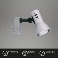 Lampă de perete cu ștecăr Briloner E14 25W, lampă de citit, rotativă și rabatabilă, culoare titan 2