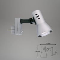 Lampă de perete cu ștecăr Briloner E14 25W, lampă de citit, rotativă și rabatabilă, culoare titan 4