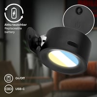 BRILONER Sticklights LED fali lámpa, érintésvezérelt, dimmelhető, mágneses, ragasztható, fekete 7