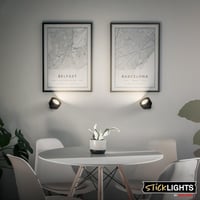 BRILONER Sticklights LED fali lámpa, érintésvezérelt, dimmelhető, mágneses, ragasztható, fekete 4