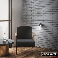 BRILONER Sticklights LED fali lámpa, érintésvezérelt, dimmelhető, mágneses, ragasztható, fekete 5