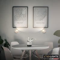 BRILONER Sticklights LED nástenné svietidlo bez káblov a vŕtania, na batérie, dotykové, stmievateľné, CCT, magnetické, nalepovacie na stenu, 9x7,5x4 cm 4
