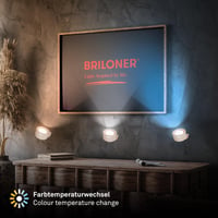 BRILONER Sticklights LED nástenné svietidlo bez káblov a vŕtania, na batérie, dotykové, stmievateľné, CCT, magnetické, nalepovacie na stenu, 9x7,5x4 cm 10
