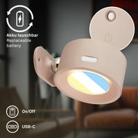 BRILONER Sticklights LED nástenné svietidlo bez káblov a vŕtania, na batérie, dotykové, stmievateľné, CCT, magnetické, nalepovacie na stenu, 9x7,5x4 cm 7