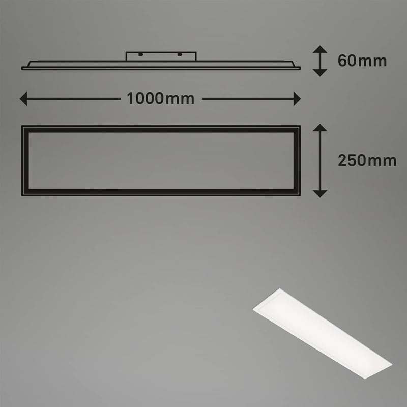BRILONER Ultra-Vékony LED Mennyezeti Lámpa 22W 2400 Lumen Természetes Fehér Nappali Konyha - White, Modern