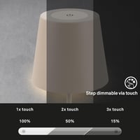 Lampă de birou BRILONER USB-C cu control tactil, variator gradual, alb cald, rezistentă la apă IP44, 36 cm - bej 7