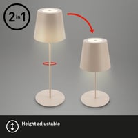 Lampă de birou BRILONER USB-C cu control tactil, variator gradual, alb cald, rezistentă la apă IP44, 36 cm - bej 5