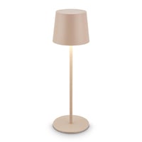 Bezdrôtová LED stolná lampa BRILONER, IP44, stmievateľná, na batérie – béžová – 11x34,5 cm 1
