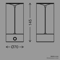 BRILONER Vezeték nélküli LED asztali lámpa USB-C töltéssel, érintésvezérléssel, meleg fehér fény, antracit - Charcoal 8