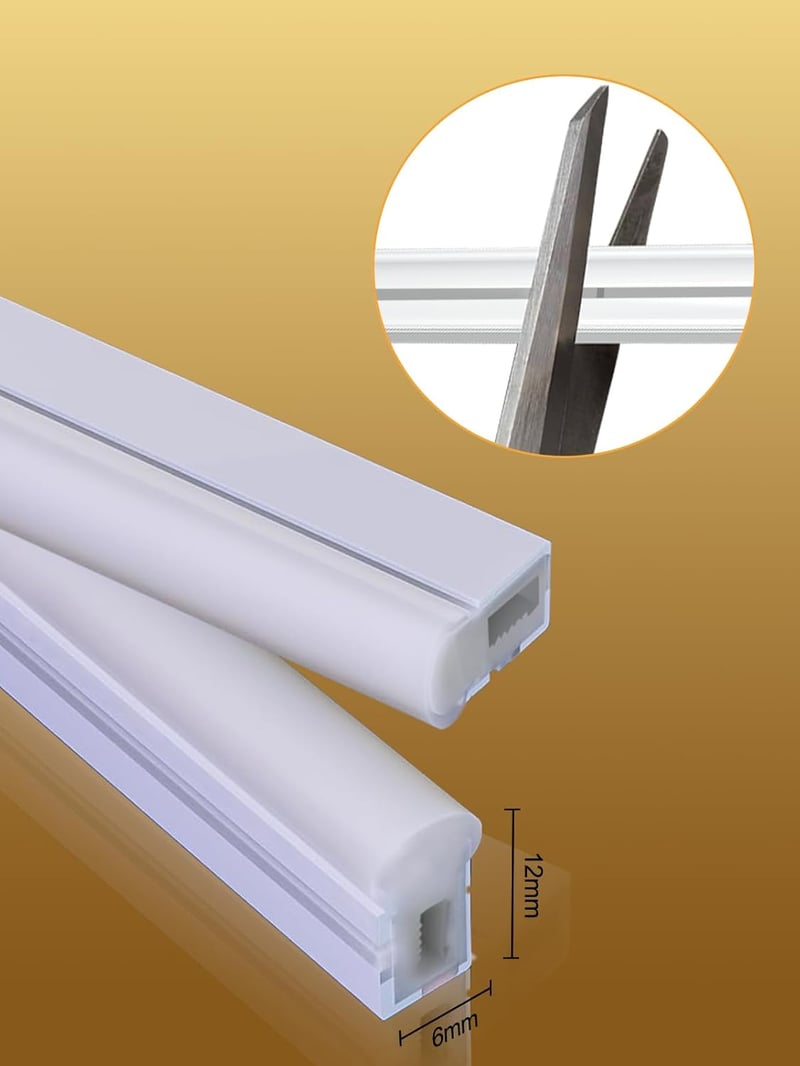 BRIMAX 10m Kültéri LED Neon Szalag IP67 Vízálló, UV-Álló, Dimmer és Tápegység, Meleg Fehér 3000K